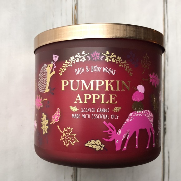 Bath & Body Works Pumpkin Apple Three Wick Candle